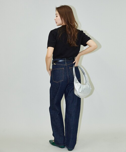 MARY QUANT/相良刺繍 ショートスリーブ サマーニットTシャツ