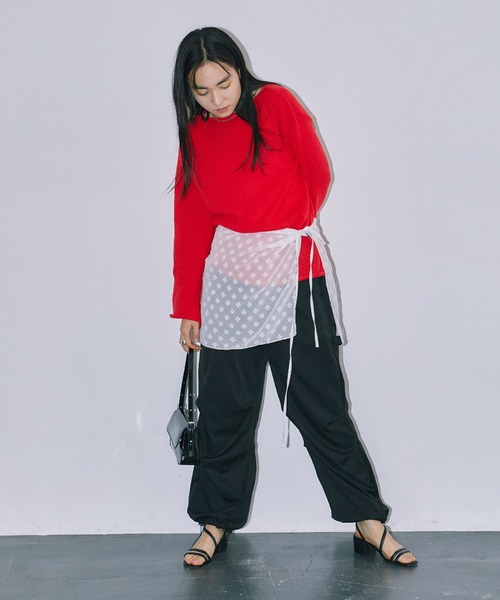 LIENCOEUR(リアンクール)の「シアーLGニットトップス(ニット/セーター・レディース・ライトピンク/ホワイト/グレー/レッド・FREE)」の11枚目の写真