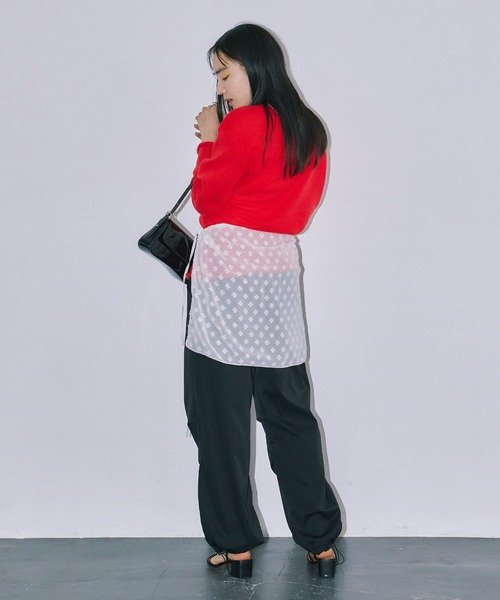 LIENCOEUR(リアンクール)の「シアーLGニットトップス(ニット/セーター・レディース・ライトピンク/ホワイト/グレー/レッド・FREE)」の13枚目の写真