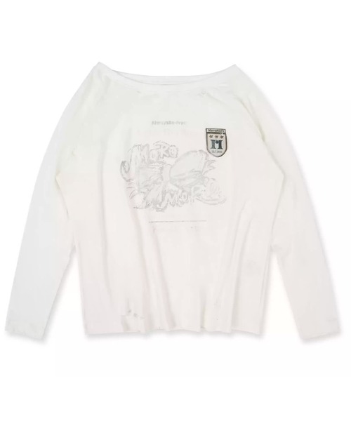 tシャツ ワンショルダーリボントップス CT0332「Moromoro2」「2025SS」 レディース セール】ワンショルダーリボントップス CT0332【Moromoro2