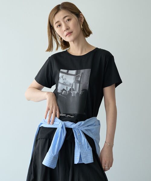 YECCA VECCA(イェッカヴェッカ)の「フォトプリントTee(Tシャツ/カットソー・レディース・オフホワイト/ブラック・FREE)」の10枚目の写真