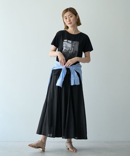 YECCA VECCA(イェッカヴェッカ)の「フォトプリントTee(Tシャツ/カットソー・レディース・オフホワイト/ブラック・FREE)」の13枚目の写真
