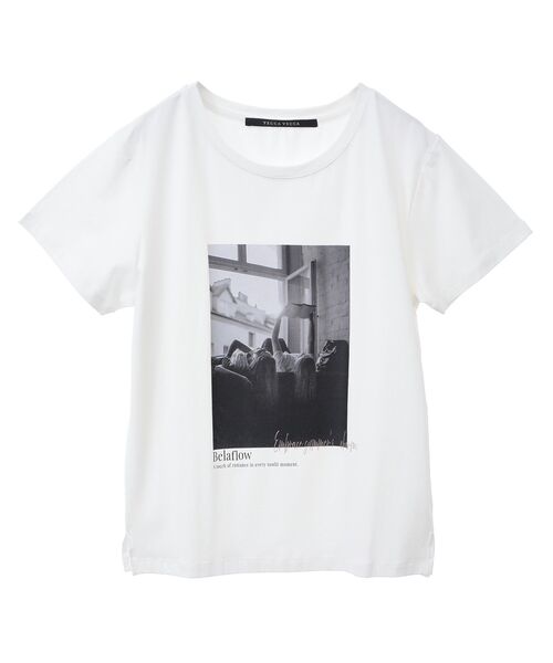 YECCA VECCA(イェッカヴェッカ)の「フォトプリントTee(Tシャツ/カットソー・レディース・オフホワイト/ブラック・FREE)」の16枚目の写真