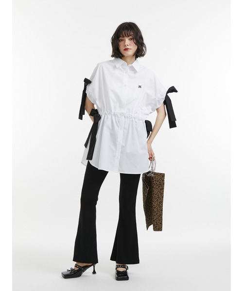 jouetie（ジュエティ）の「ウエストリボンチュニックシャツ（シャツ/ブラウス・レディース・オフホワイト/グレー/ブルー/ボルドー・MEDIUM）」の9枚目の写真