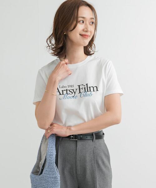 URBAN RESEARCH DOORS（アーバンリサーチドアーズ）の「MIXロゴプリントTシャツ（Tシャツ/カットソー・レディース・ホワイト系その他/グレー系その他/オフホワイト・MEDIUM）」の2枚目の写真