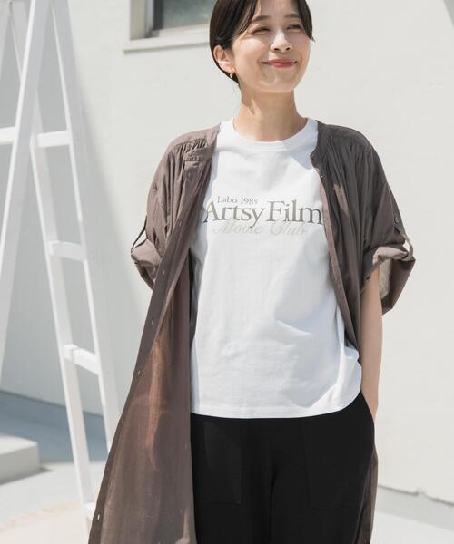 URBAN RESEARCH DOORS（アーバンリサーチドアーズ）の「MIXロゴプリントTシャツ（Tシャツ/カットソー・レディース・ホワイト系その他/グレー系その他/オフホワイト・MEDIUM）」の4枚目の写真