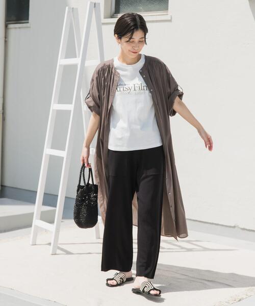 URBAN RESEARCH DOORS（アーバンリサーチドアーズ）の「MIXロゴプリントTシャツ（Tシャツ/カットソー・レディース・ホワイト系その他/グレー系その他/オフホワイト・MEDIUM）」の7枚目の写真