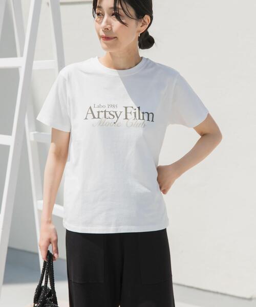 URBAN RESEARCH DOORS（アーバンリサーチドアーズ）の「MIXロゴプリントTシャツ（Tシャツ/カットソー・レディース・ホワイト系その他/グレー系その他/オフホワイト・MEDIUM）」の9枚目の写真