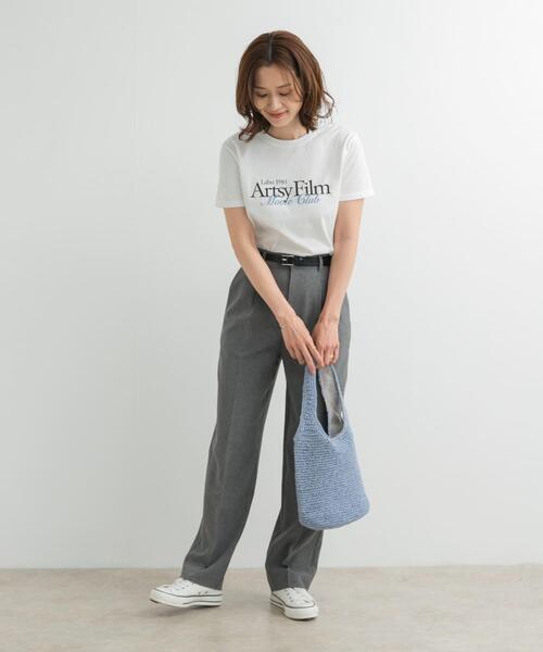 URBAN RESEARCH DOORS（アーバンリサーチドアーズ）の「MIXロゴプリントTシャツ（Tシャツ/カットソー・レディース・ホワイト系その他/グレー系その他/オフホワイト・MEDIUM）」の19枚目の写真