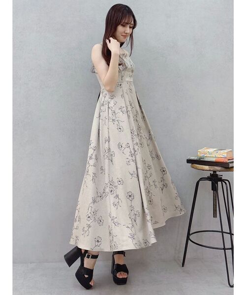 MERCURYDUO（マーキュリーデュオ）の「リネンライクバックレースアップキャミワンピース（ワンピース・レディース・ベージュ/アイボリー/ブラック/グレー・X-SMALL/SMALL/MEDIUM）」の20枚目の写真