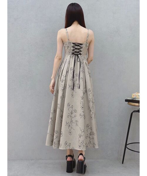 MERCURYDUO（マーキュリーデュオ）の「リネンライクバックレースアップキャミワンピース（ワンピース・レディース・ベージュ/アイボリー/ブラック/グレー・X-SMALL/SMALL/MEDIUM）」の22枚目の写真