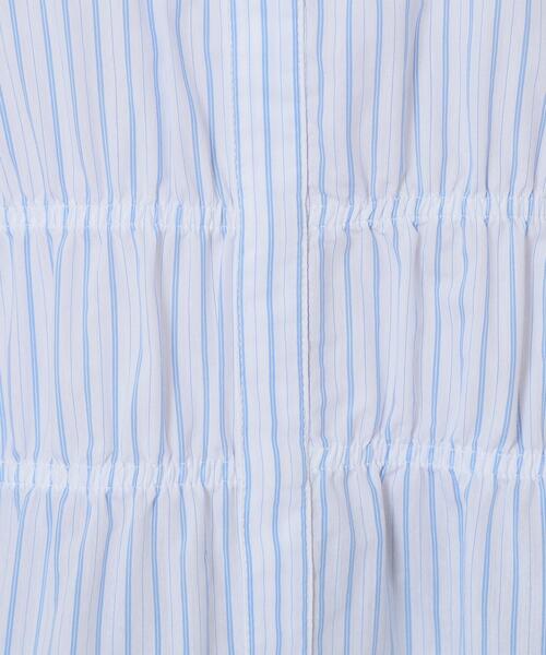 ITS'DEMO（イッツデモ）の「【洗濯機OK】ギャザーストライプブラウス（シャツ/ブラウス・レディース・ホワイト系5/ブルー系2/サックスブルー系2・00）」の4枚目の写真