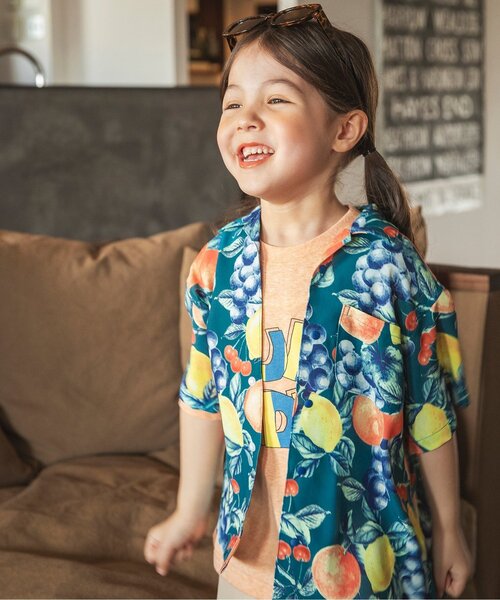 BREEZE(ブリーズ)の「【吸水速乾/リンク】イージーケア リゾート半袖シャツ_ジュニア対応(シャツ/ブラウス・キッズ・グリーン/サーモンピンク/オフホワイト/ベージュ/ネイビー・90/100/110/120/80/130/140)」の3枚目の写真