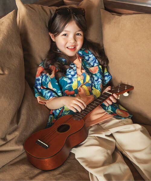 BREEZE(ブリーズ)の「【吸水速乾/リンク】イージーケア リゾート半袖シャツ_ジュニア対応(シャツ/ブラウス・キッズ・グリーン/サーモンピンク/オフホワイト/ベージュ/ネイビー・90/100/110/120/80/130/140)」の8枚目の写真