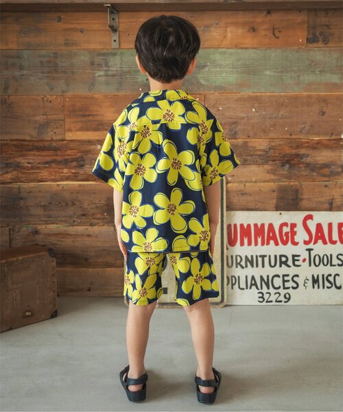 BREEZE(ブリーズ)の「【吸水速乾/リンク】イージーケア リゾート半袖シャツ_ジュニア対応(シャツ/ブラウス・キッズ・グリーン/サーモンピンク/オフホワイト/ベージュ/ネイビー・90/100/110/120/80/130/140)」の11枚目の写真