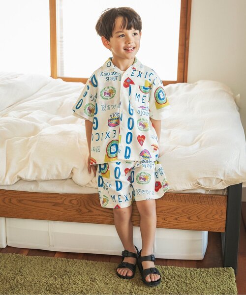 BREEZE(ブリーズ)の「【吸水速乾/リンク】イージーケア リゾート半袖シャツ_ジュニア対応(シャツ/ブラウス・キッズ・グリーン/サーモンピンク/オフホワイト/ベージュ/ネイビー・90/100/110/120/80/130/140)」の12枚目の写真