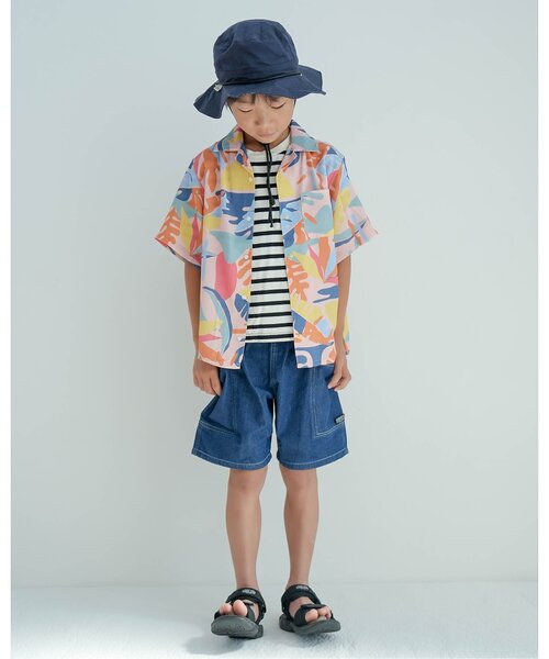 BREEZE(ブリーズ)の「【吸水速乾/リンク】イージーケア リゾート半袖シャツ_ジュニア対応(シャツ/ブラウス・キッズ・グリーン/サーモンピンク/オフホワイト/ベージュ/ネイビー・90/100/110/120/80/130/140)」の20枚目の写真