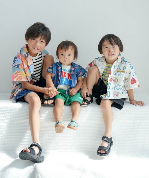 BREEZE(ブリーズ)の「【吸水速乾/リンク】イージーケア リゾート半袖シャツ_ジュニア対応(シャツ/ブラウス・キッズ・グリーン/サーモンピンク/オフホワイト/ベージュ/ネイビー・90/100/110/120/80/130/140)」の21枚目の写真