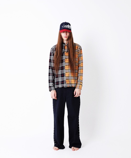 AFB（エーエフビー）の「HOODED SHIRTS（シャツ/ブラウス・メンズ・ベージュ/ネイビー・M/L）」の4枚目の写真