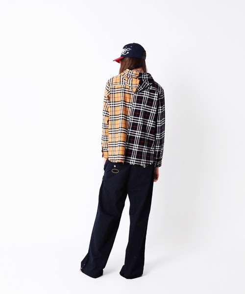AFB（エーエフビー）の「HOODED SHIRTS（シャツ/ブラウス・メンズ・ベージュ/ネイビー・M/L）」の5枚目の写真