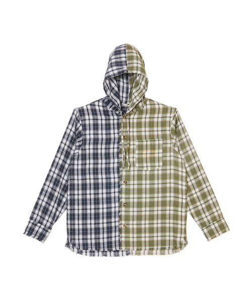 AFB（エーエフビー）の「HOODED SHIRTS（シャツ/ブラウス・メンズ・ベージュ/ネイビー・M/L）」の14枚目の写真