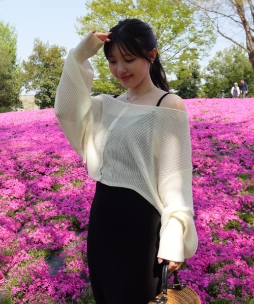 cropped sheer cardigan（クロップドシアーカーディガン