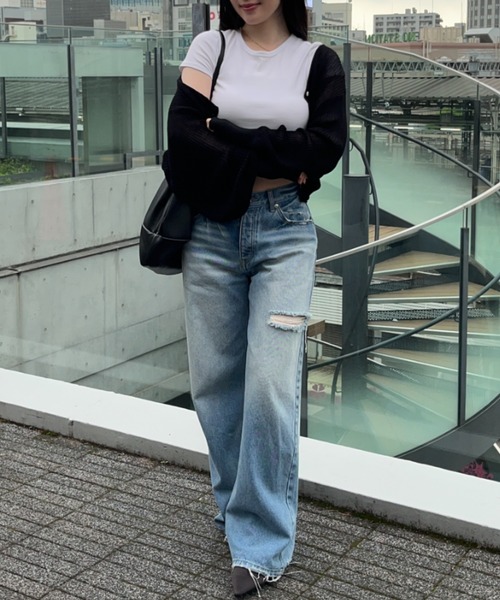 cropped sheer cardigan（クロップドシアーカーディガン