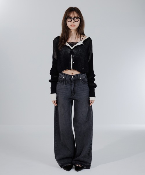 cropped sheer cardigan（クロップドシアーカーディガン