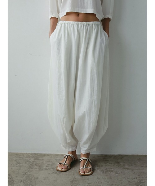 mumokuteki×natural by clip ギャザー バルーンパンツ 楽天市場】【SALE／20%OFF】＜natural by clip/mumokutekiコラボ