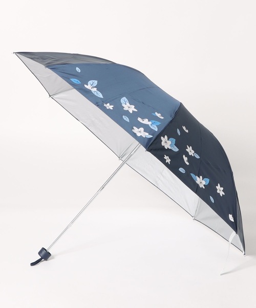 ボタニカル柄折り畳み傘 セール】晴雨兼用 ボタニカル柄 シルキー コンパクト 折りたたみ