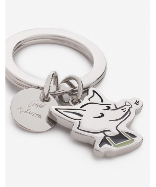 ★メゾンキツネ★Unisex Cafe Kitsune Dressed Fox Keyring★ CAFE KITSUNE DRESSED FOX KEYRING | Maison Kitsuné