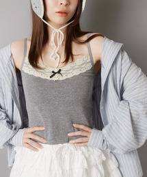 SPINNS | カップ付きキャミソール/リボン/レース(キャミソール)