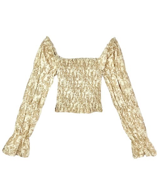 HONEY MI HONEY(ハニーミーハニー)の「Toile de Jouy shirring blouse(シャツ/ブラウス・レディース・ベージュ・FREE)」の11枚目の写真