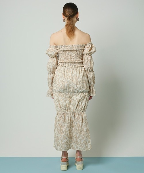 HONEY MI HONEY(ハニーミーハニー)の「Toile de Jouy shirring blouse(シャツ/ブラウス・レディース・ベージュ・FREE)」の8枚目の写真