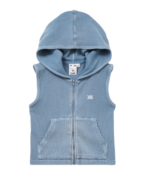 X-girl（エックスガール）の「FADED ZIP UP HOODIE（パーカー・レディース・ブルー/ブラック/ブラウン・S/M）」の19枚目の写真