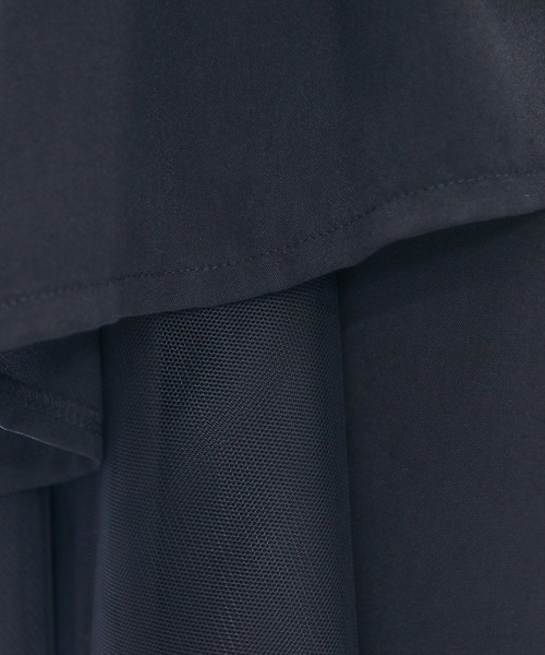 CLEAR BASIC（クリアベーシック）の「【低身長対応／サイズ展開あり】チュールドッキングアシンメトリースカート[ロング丈 大人 上品]（スカート・レディース・ブラック/アイボリー/ピンクベージュ/グレー・F/XS/PF）」の13枚目の写真