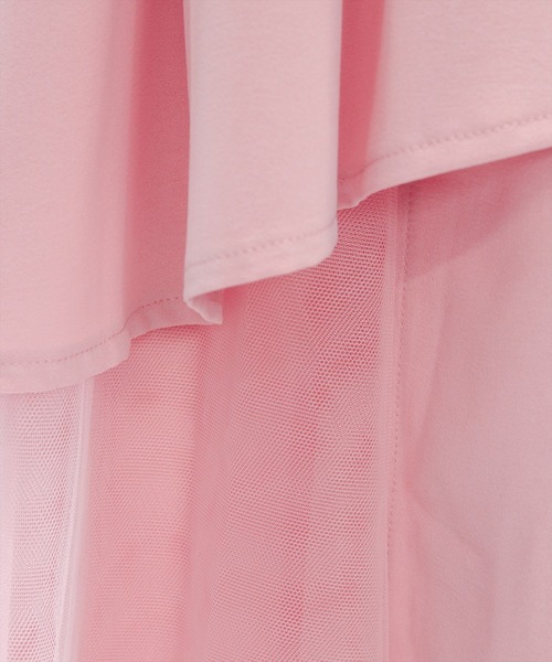 CLEAR BASIC（クリアベーシック）の「【低身長対応／サイズ展開あり】チュールドッキングアシンメトリースカート[ロング丈 大人 上品]（スカート・レディース・ブラック/アイボリー/ピンクベージュ/グレー・F/XS/PF）」の19枚目の写真