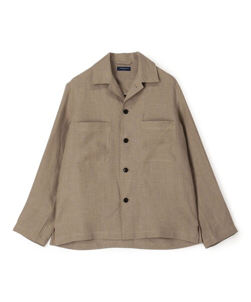TOMORROWLAND （トゥモローランド）の「ベルジャンリネン シャツブルゾン LIBECO（ブルゾン・メンズ・チャコールグレー/ブルー/ベージュ・L/S/M）」の3枚目の写真