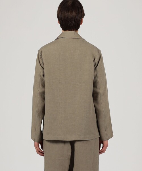 TOMORROWLAND （トゥモローランド）の「ベルジャンリネン シャツブルゾン LIBECO（ブルゾン・メンズ・チャコールグレー/ブルー/ベージュ・L/S/M）」の7枚目の写真