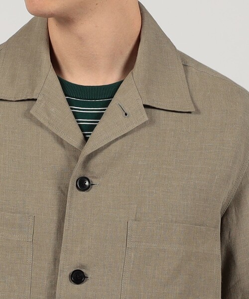 TOMORROWLAND （トゥモローランド）の「ベルジャンリネン シャツブルゾン LIBECO（ブルゾン・メンズ・チャコールグレー/ブルー/ベージュ・L/S/M）」の9枚目の写真