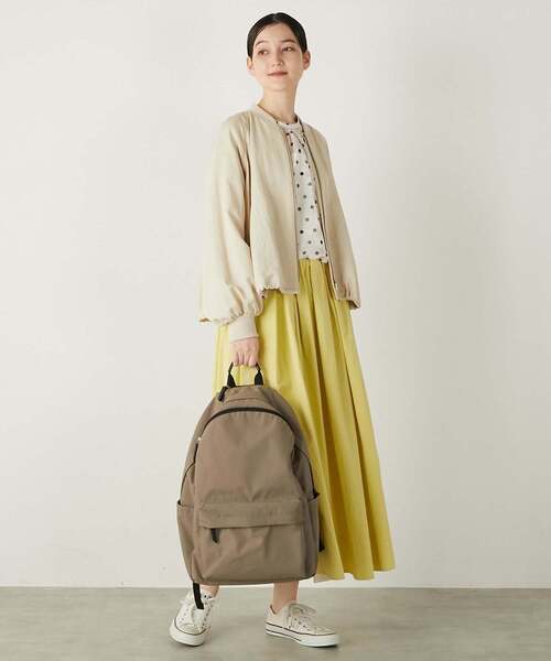 MELROSE claire（メルローズ クレール）の「《追加》【撥水軽量！大人の12ポケットリュック】（バックパック/リュック・レディース・ベージュ/ダークグレー/ブラック・FREE）」の19枚目の写真