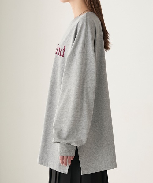 BONLECILL(ボンルシール)の「DOG刺繍ロンTEE(Tシャツ/カットソー・レディース・杢グレー/オフホワイト/ネイビー/レッド/チャコールグレー・FREE)」の16枚目の写真