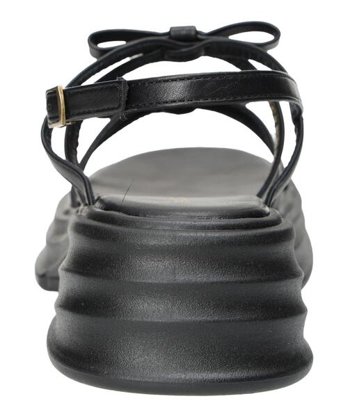 ehka sopo（エヘカソポ）の「ナローリボンサンダル（サンダル・レディース・オフホワイト/シルバー/ブラック・M/L）」の8枚目の写真