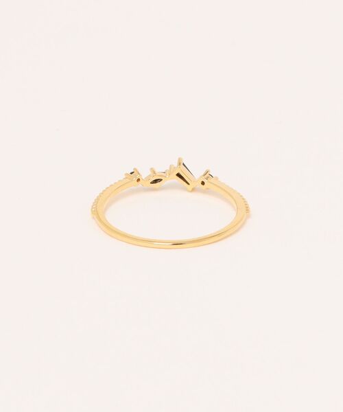 Scrap Book（スクラップブック）の「【Scrap Book】SV925　オニキスパーツリングGD（リング・レディース・ゴールド・9/11/13/15 ）」の2枚目の写真