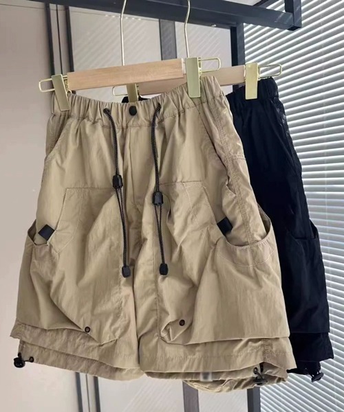 NOWLE(ノウル)の「【NOWLE】マルチポケット ハーフ カーゴパンツ(カーゴパンツ・メンズ・ブラック/ベージュ・MEDIUM/LARGE)」の8枚目の写真