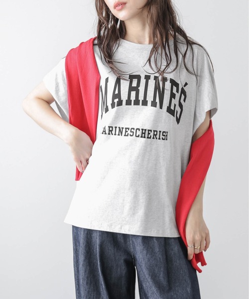 セール】カレッジ風ロゴ Tシャツ（Tシャツ/カットソー）｜La