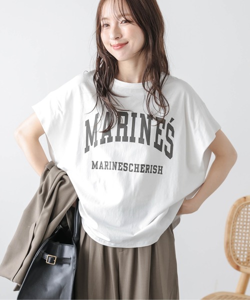 セール】カレッジ風ロゴ Tシャツ（Tシャツ/カットソー）｜La