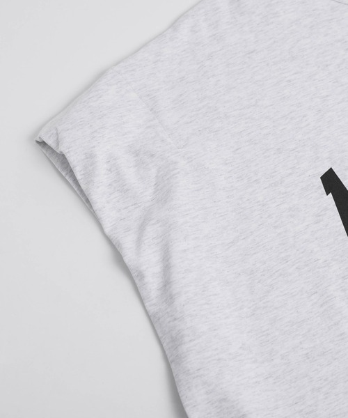 La-gemme(ラジェム)の「カレッジ風ロゴ Tシャツ(Tシャツ/カットソー・レディース・杢グレー/ブラック/ホワイト・フリー)」の8枚目の写真