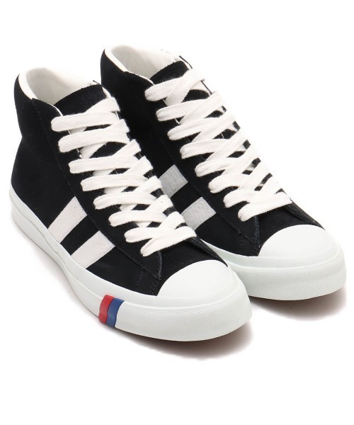 PRO-Keds(プロケッズ)の「PRO-Keds ROYAL PLUS SUEDE HI / プロケッズ ロイヤル プラス スエード ハイ(スニーカー・メンズ・ブラック・25.5cm/26.0cm/26.5cm/27.0cm/27.5cm/28.0cm/28.5cm)」の1枚目の写真