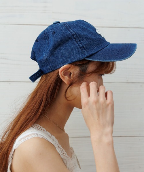 flower（フラワー）の「パールリボンキャップ（キャップ・レディース・ブルー/ネイビー・FREE）」の4枚目の写真